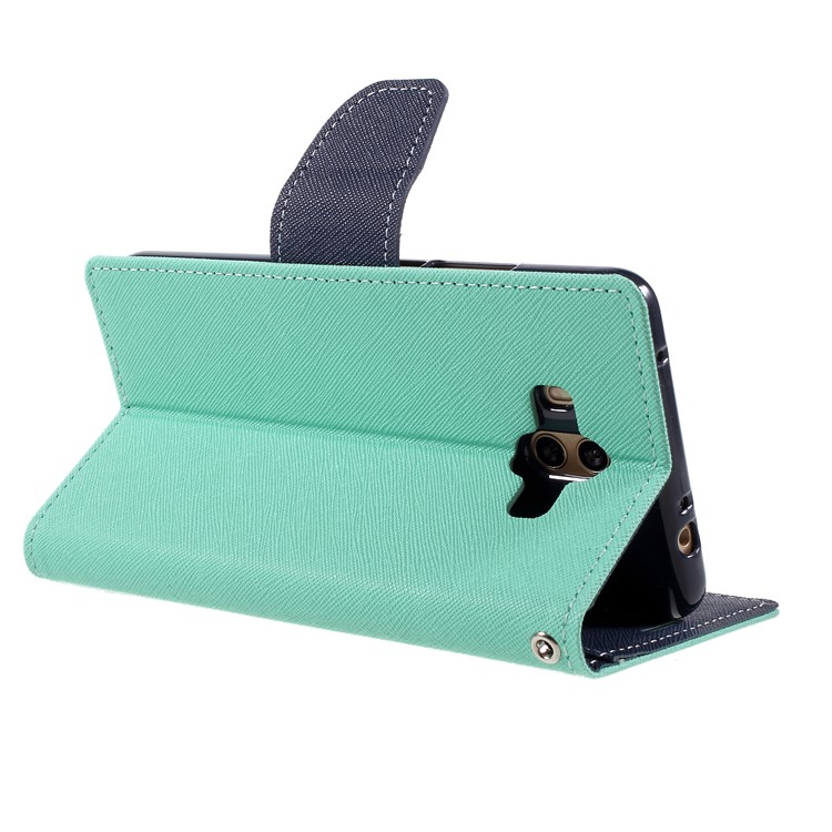 MERCURY GOOSPERY Fancy Diary Leather Folio Flip Phone Cover for Huawei Mate 10 - Cyan-5
