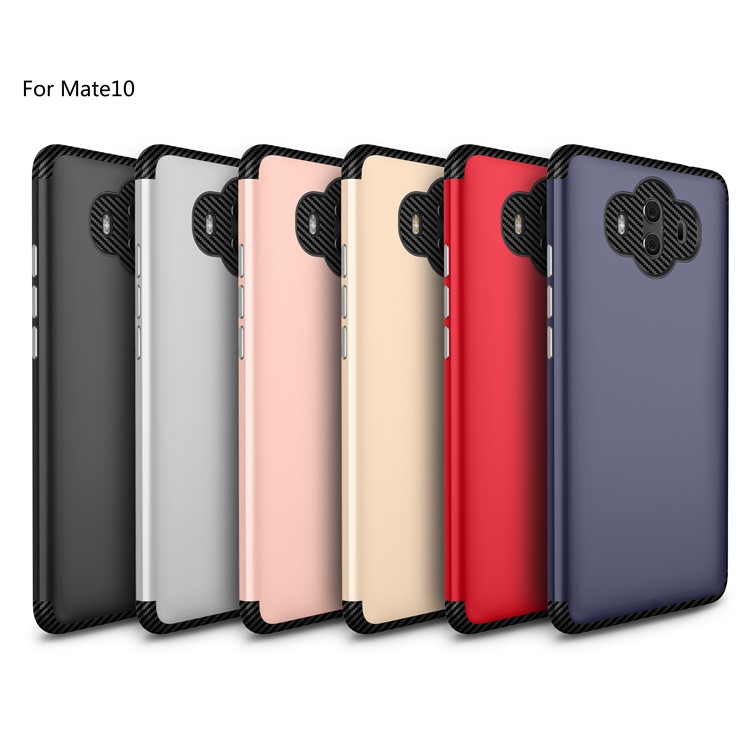 Carbon Fiber Texture Matte Plastic TPU Hybrid Phone Case for Huawei Mate 10 - Black-6