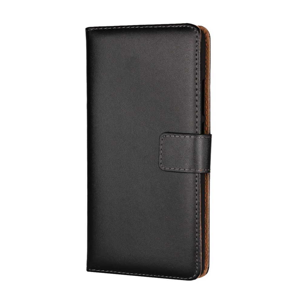 Crazy Horse Genuine Leather Magnetic Wallet Case Para Huawei Mate 10 Pro - Negro