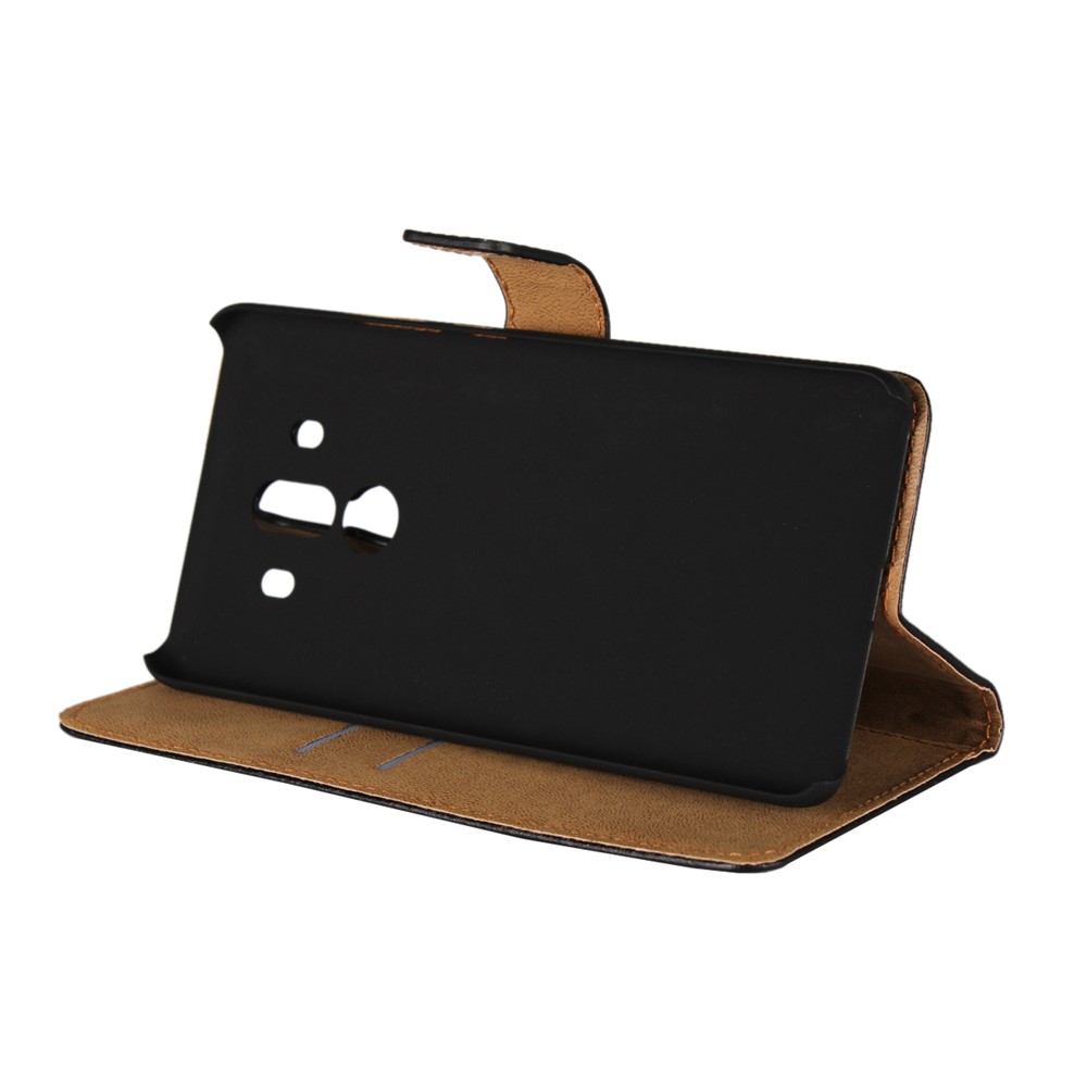 Crazy Horse Genuine Leather Magnetic Wallet Case for Huawei Mate 10 Pro - Black-4