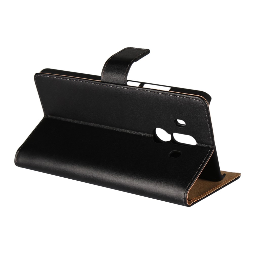 Crazy Horse Genuine Leather Magnetic Wallet Case for Huawei Mate 10 Pro - Black-5