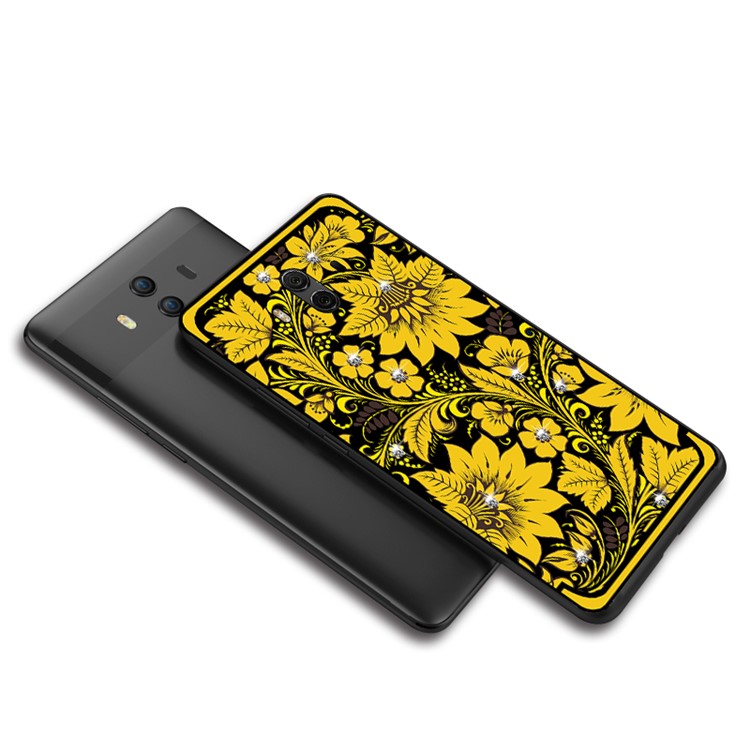 10Pcs/Set NXE Diamonds Decor Autumn Pattern TPU Back Case for Huawei Mate 10 - Style A-4