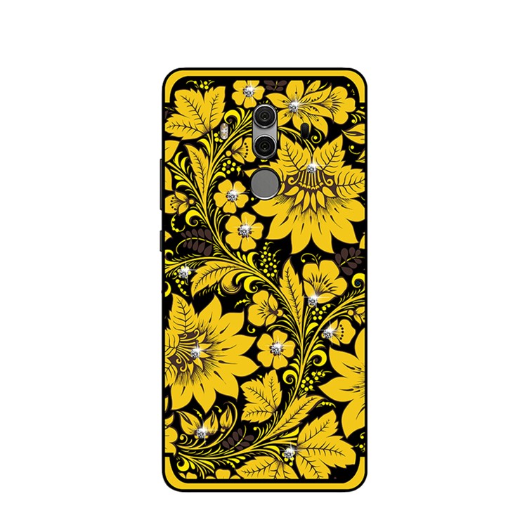 10Pcs/Set NXE Diamonds Decor Autumn Pattern TPU Back Cover for Huawei Mate 10 Pro - Style A-2