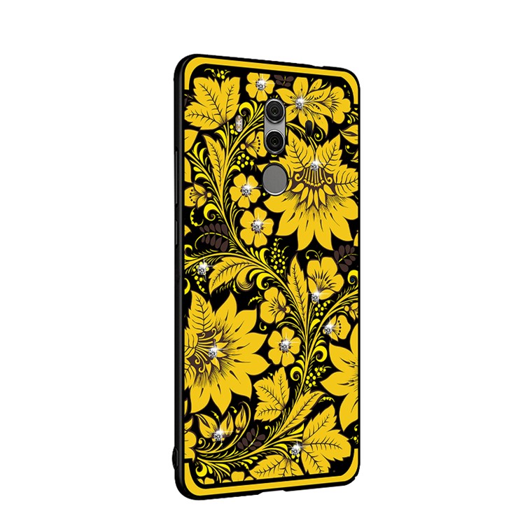 10Pcs/Set NXE Diamonds Decor Autumn Pattern TPU Back Cover for Huawei Mate 10 Pro - Style A-3