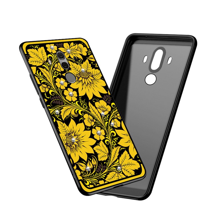 10Pcs/Set NXE Diamonds Decor Autumn Pattern TPU Back Cover for Huawei Mate 10 Pro - Style A-5