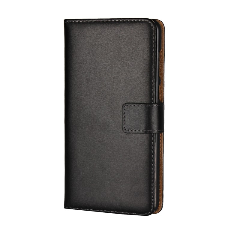 Crazy Horse Genuine Leather Magnetic Wallet Case for Huawei Honor 7X - Black-2