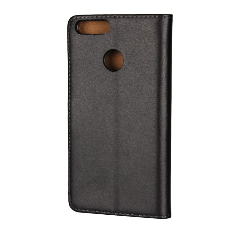 Crazy Horse Genuine Leather Magnetic Wallet Case for Huawei Honor 7X - Black-3