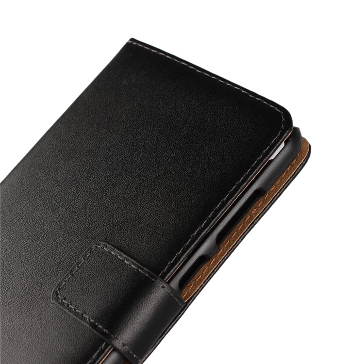 Crazy Horse Genuine Leather Magnetic Wallet Case for Huawei Honor 7X - Black-8
