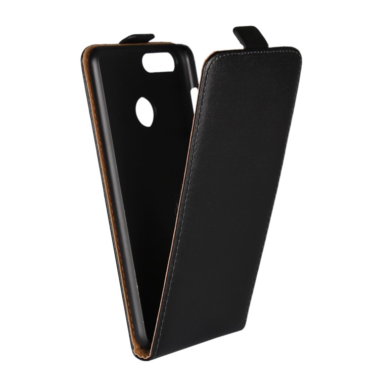 Split Leather Vertical Flip Phone Protective Case for Huawei Honor 7X - Black-2