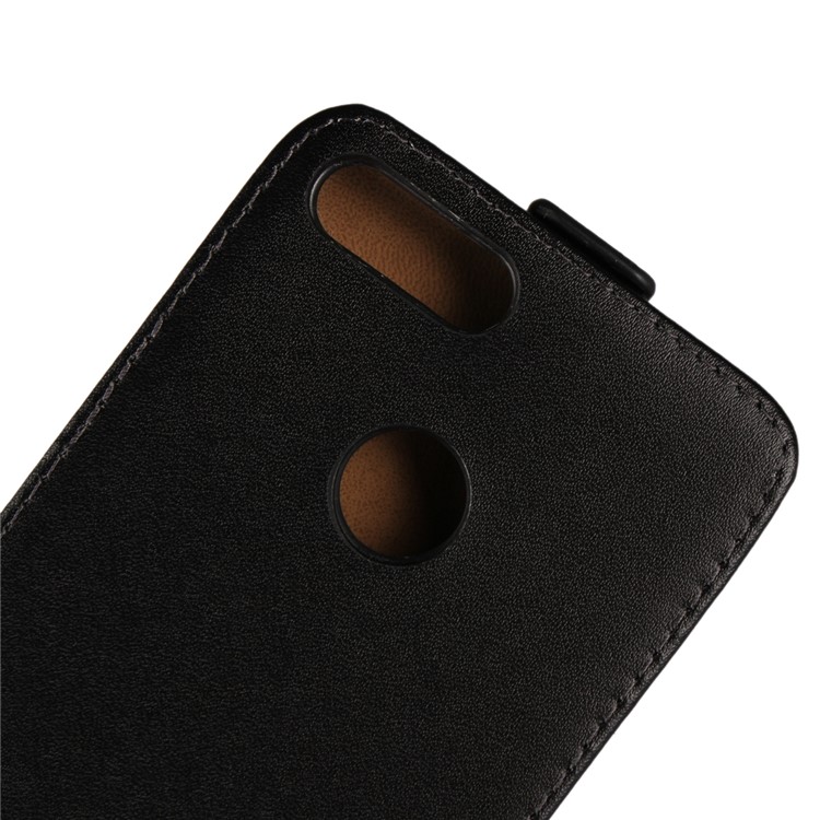 Split Leather Vertical Flip Phone Protective Case for Huawei Honor 7X - Black-6