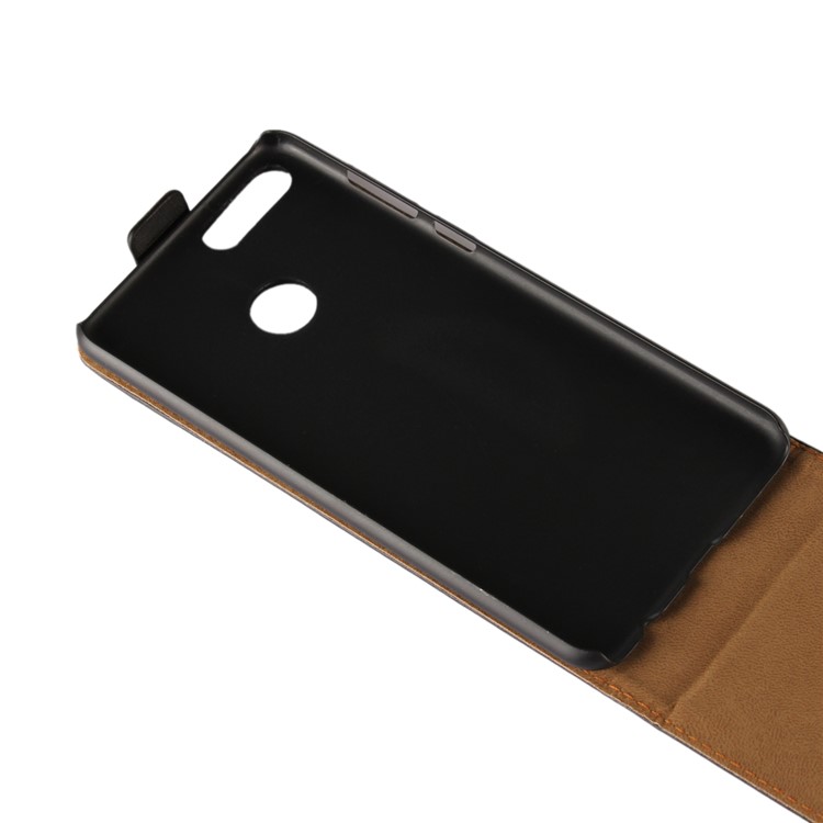 Split Leather Vertical Flip Phone Protective Case for Huawei Honor 7X - Black-8