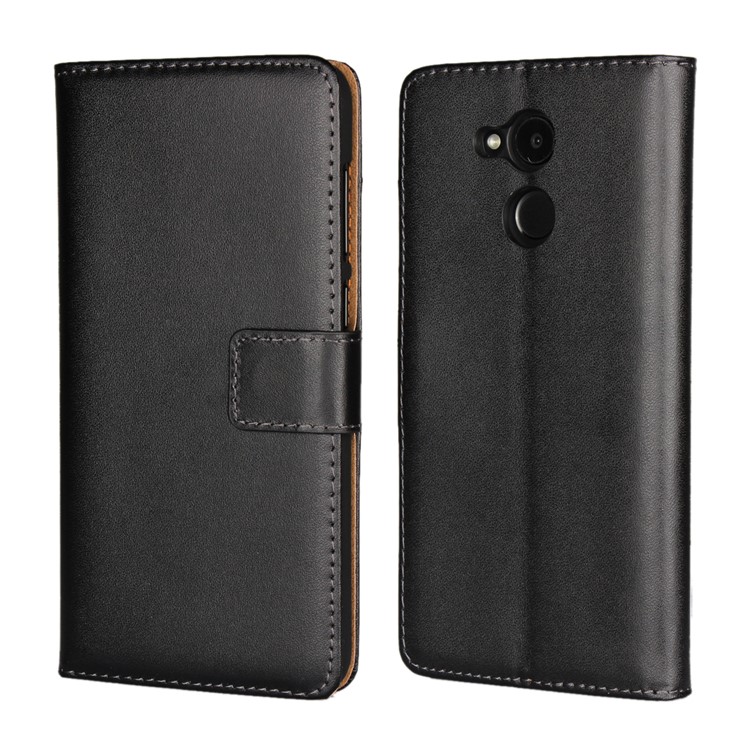 Leder Brieftasche Ständer Schutzhülle Für Huawei Ehre 6C Pro / V9 Spielen - Schwarz-2