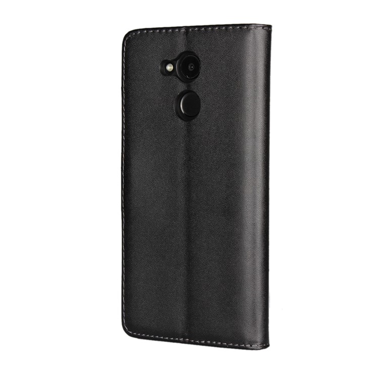 Leder Brieftasche Ständer Schutzhülle Für Huawei Ehre 6C Pro / V9 Spielen - Schwarz-4