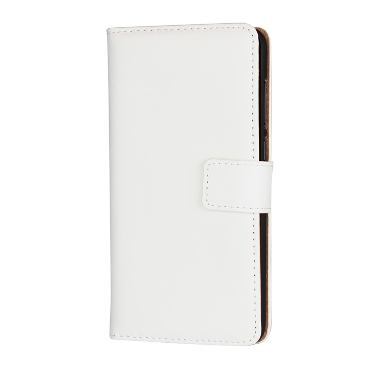 Split Leather Wallet Stand Protective Cover for Huawei Honor 6C Pro / V9 Play - White-2