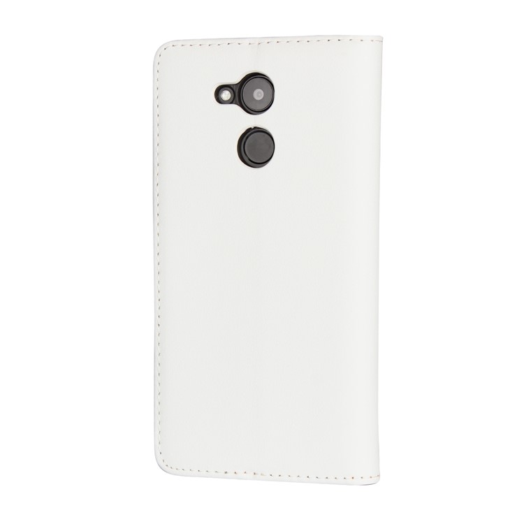 Split Leather Wallet Stand Protective Cover for Huawei Honor 6C Pro / V9 Play - White-3