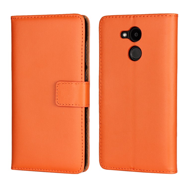 Split Leather Wallet Stand Phone Shell for Huawei Honor 6C Pro / V9 Play - Orange-1