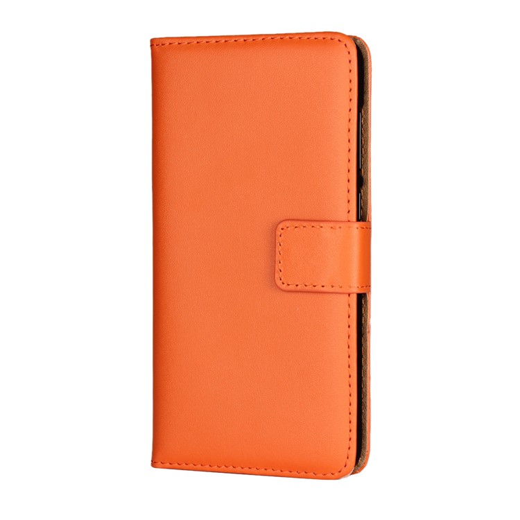 Split Leather Wallet Stand Phone Shell for Huawei Honor 6C Pro / V9 Play - Orange-2