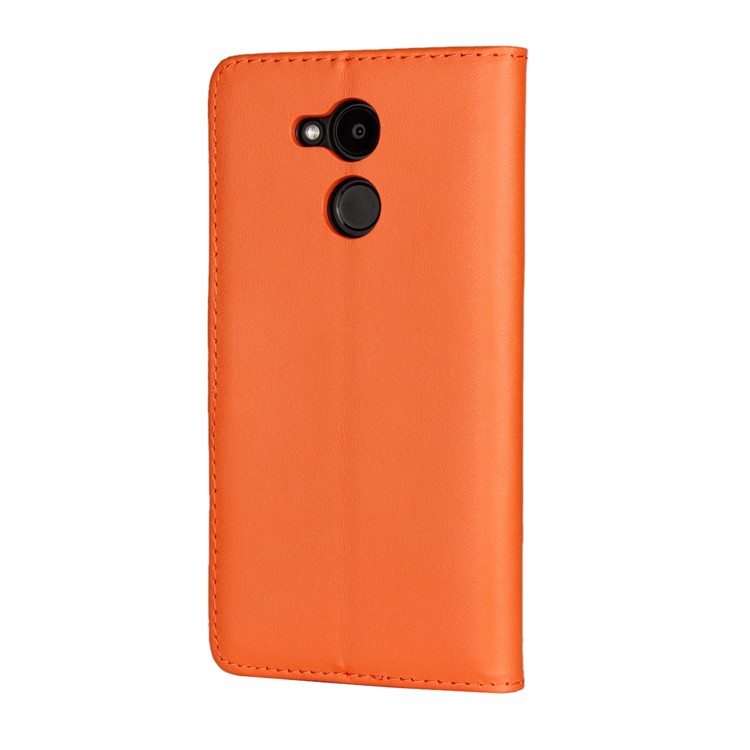 Split Leather Wallet Stand Phone Shell for Huawei Honor 6C Pro / V9 Play - Orange-3