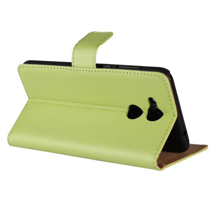 Split Leather Wallet Stand Mobile Cover for Huawei Honor 6C Pro / V9 Play - Green-4