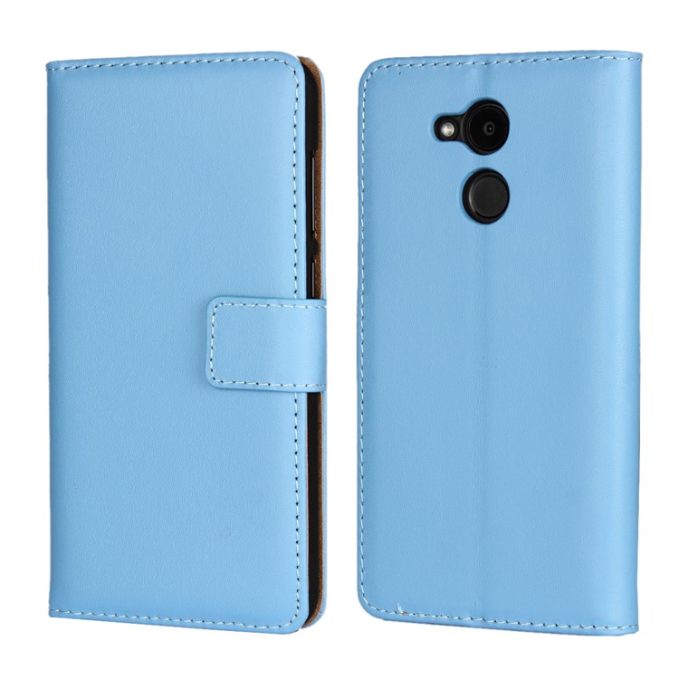 Split Leather Card Holder Cellphone Case for Huawei Honor 6C Pro / V9 Play - Blue-1