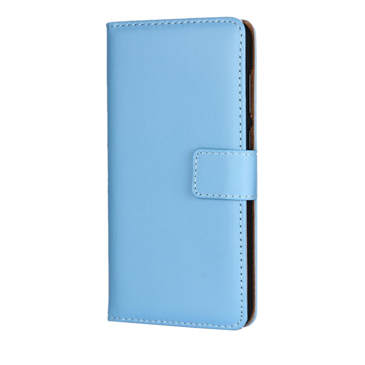 Split Leather Card Holder Cellphone Case for Huawei Honor 6C Pro / V9 Play - Blue-2