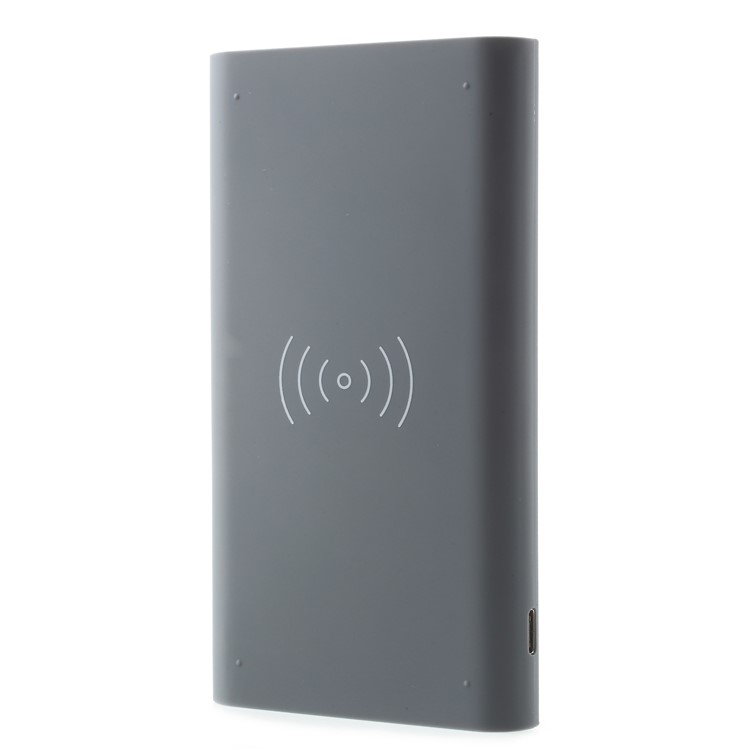 Qi Wireless Charge + Power Bank 2-in-1 10000mAh USB Output External Battery for iPhone X/8/8 Plus Etc. - Grey-7
