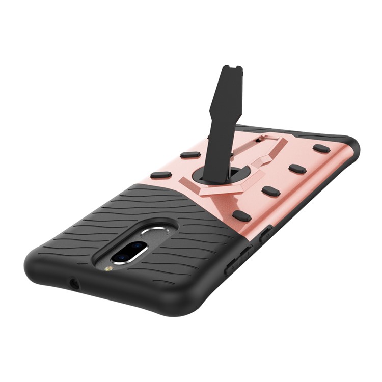Armor PC + TPU Shell with Rotary Kickstand for Huawei nova 2i / Honor 9i(India) / Mate 10 Lite / Maimang 6 / G10 - Rose Gold-11