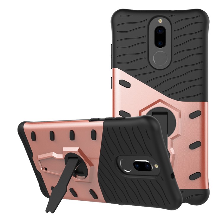 Armor PC + TPU Shell with Rotary Kickstand for Huawei nova 2i / Honor 9i(India) / Mate 10 Lite / Maimang 6 / G10 - Rose Gold-2