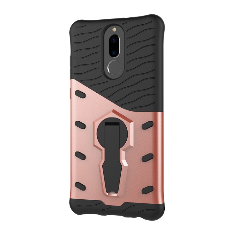Armor PC + TPU Shell with Rotary Kickstand for Huawei nova 2i / Honor 9i(India) / Mate 10 Lite / Maimang 6 / G10 - Rose Gold-5