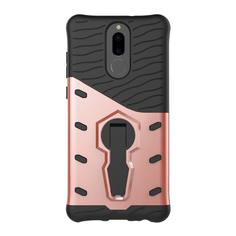 Armor PC + TPU Shell with Rotary Kickstand for Huawei nova 2i / Honor 9i(India) / Mate 10 Lite / Maimang 6 / G10 - Rose Gold-6