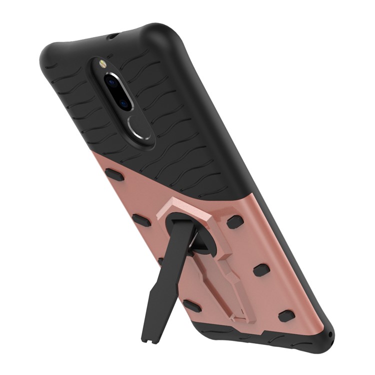 Armor PC + TPU Shell with Rotary Kickstand for Huawei nova 2i / Honor 9i(India) / Mate 10 Lite / Maimang 6 / G10 - Rose Gold-9