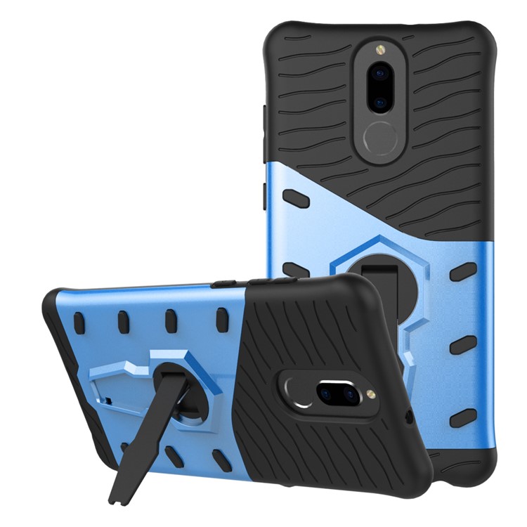 Armor PC + TPU Hybrid Case with Rotary Kickstand for Huawei nova 2i / Honor 9i(India) / Mate 10 Lite / Maimang 6 / G10 - Blue-2