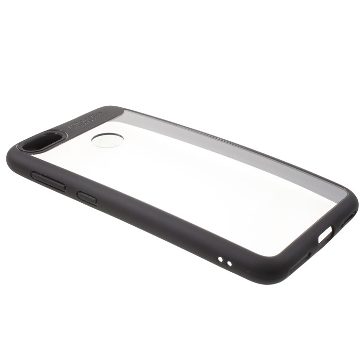 For Huawei P9 lite mini / Enjoy 7 / Y6 Pro (2017) Silicone Frame + Transparent Acrylic Back Mobile Case - Black-2