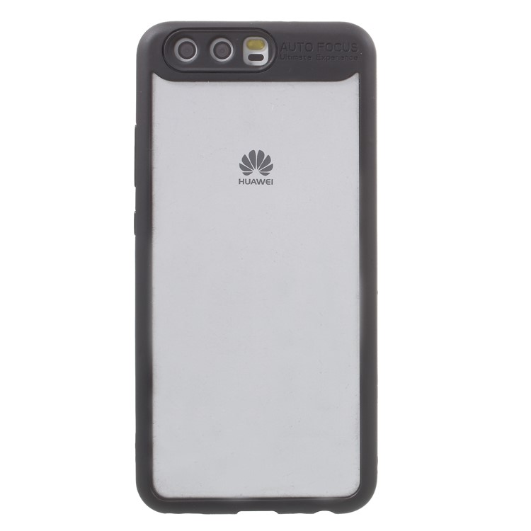 Transparent Acrylic Back + TPU Frame Hybrid Mobile Cover for Huawei P10 - Black-1
