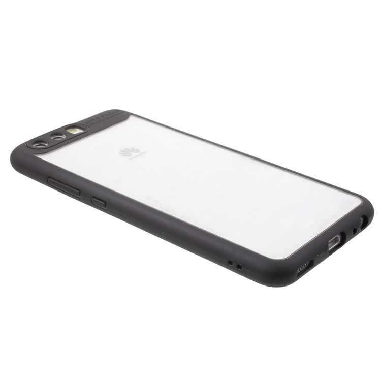Transparent Acrylic Back + TPU Frame Hybrid Mobile Cover for Huawei P10 - Black-4