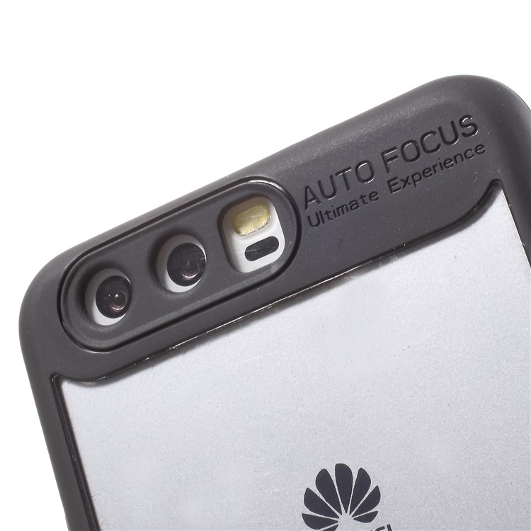 Transparent Acrylic Back + TPU Frame Hybrid Mobile Cover for Huawei P10 - Black-5