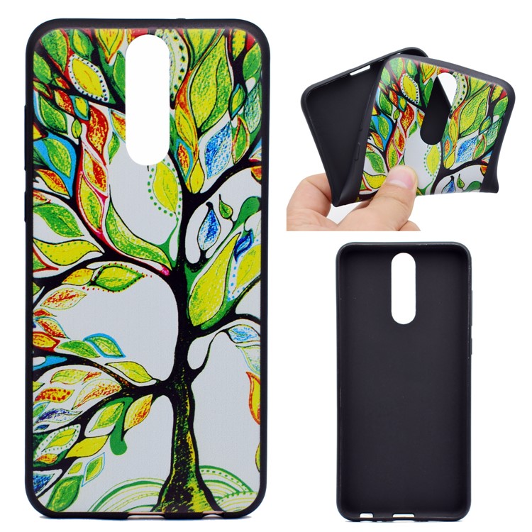 Printing Pattern TPU Phone Case for Huawei Mate 10 Lite / nova 2i / Maimang 6 / Honor 9i (India) - Colorized Tree-1