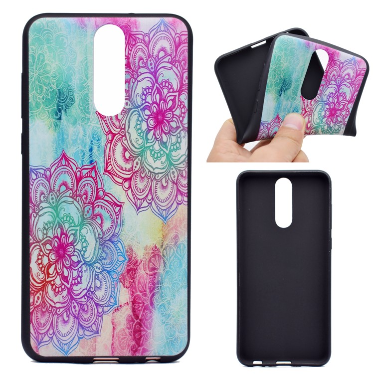 Printing Pattern TPU Phone Cover for Huawei Mate 10 Lite / nova 2i / Maimang 6 / Honor 9i (India) - Colorful Henna Lotus-1