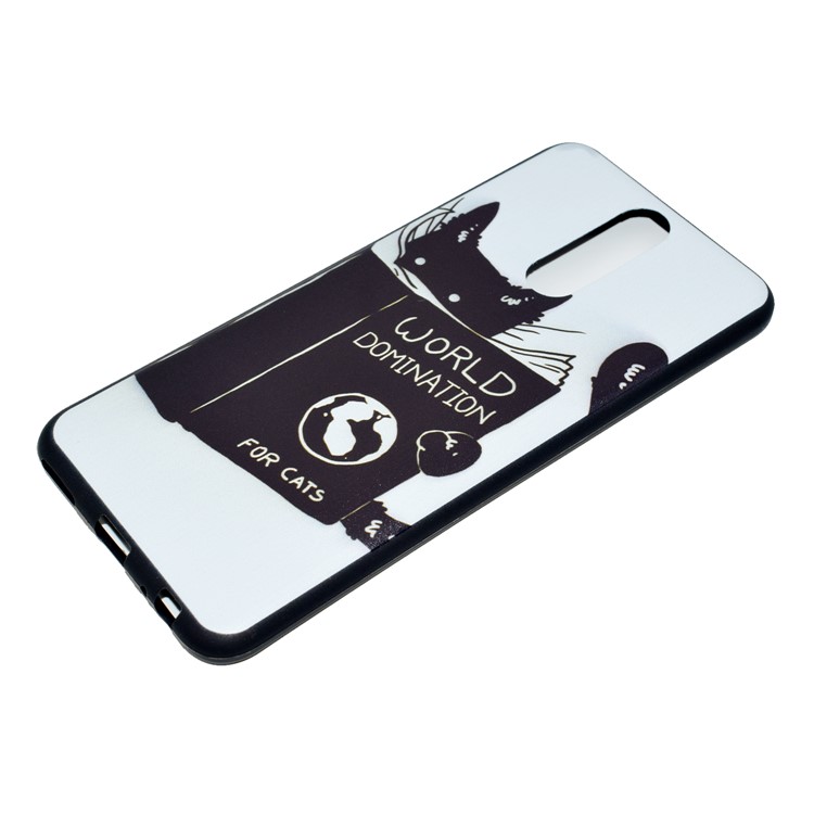 Printing Pattern TPU Protection Mobile Case for Huawei Mate 10 Lite / nova 2i / Maimang 6 / Honor 9i (India) - Cat Reading Book-3