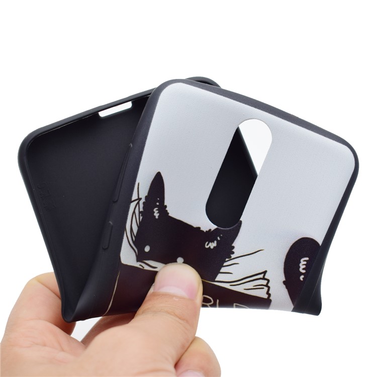 Printing Pattern TPU Protection Mobile Case for Huawei Mate 10 Lite / nova 2i / Maimang 6 / Honor 9i (India) - Cat Reading Book-5