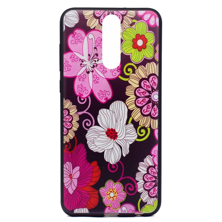 Printing Pattern TPU Protection Mobile Cover for Huawei Mate 10 Lite / nova 2i / Maimang 6 / Honor 9i (India) - Vivid Flowers-2