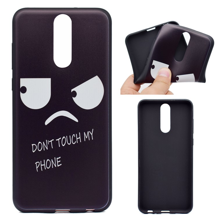 Printing Pattern TPU Cover Shell for Huawei Mate 10 Lite / nova 2i / Maimang 6 / Honor 9i (India) - Unhappy Expression and Warning Words-1