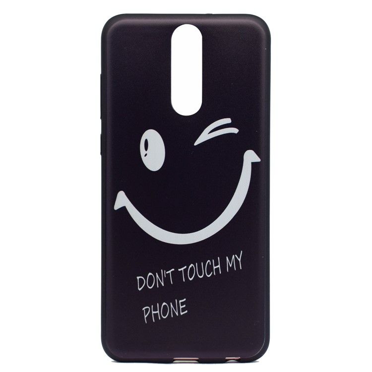 Printing Pattern TPU Protector Mobile Case for Huawei Mate 10 Lite / nova 2i / Maimang 6 / Honor 9i (India) - Blink Eyes and Do Not Touch My Phone-2