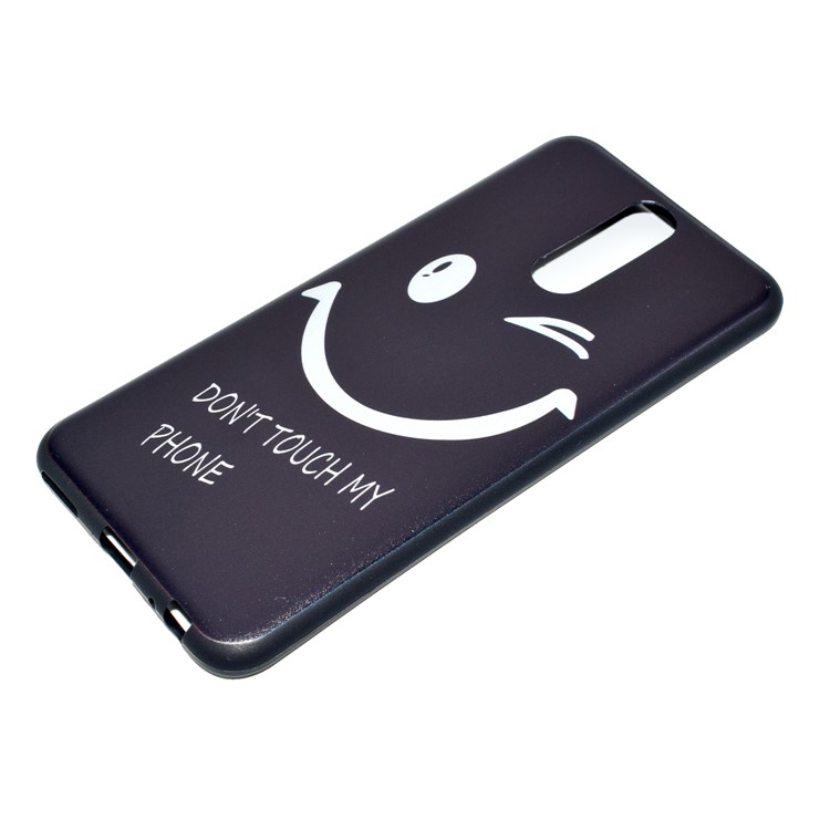 Printing Pattern TPU Protector Mobile Case for Huawei Mate 10 Lite / nova 2i / Maimang 6 / Honor 9i (India) - Blink Eyes and Do Not Touch My Phone-3