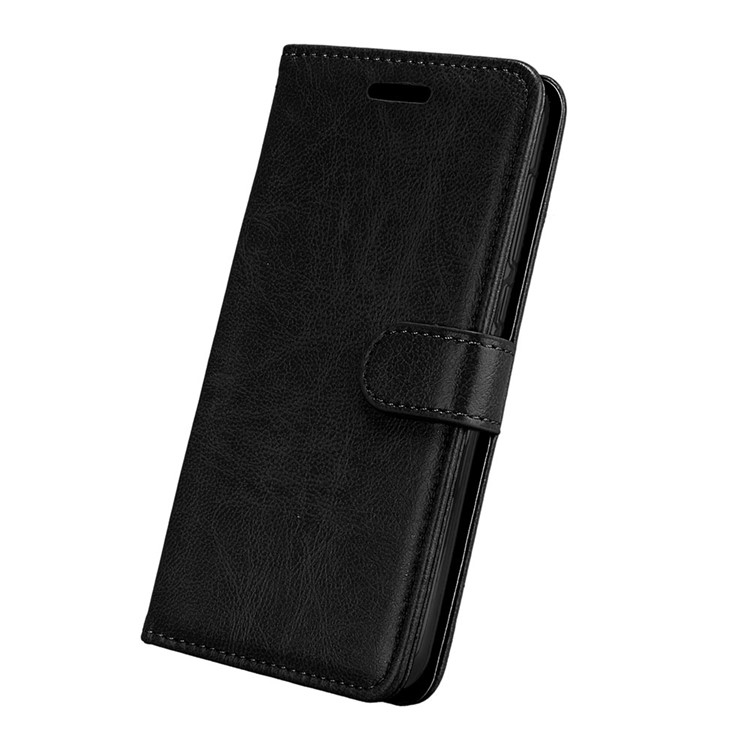 Solid Color Wallet Stand Protective Leather Case for Huawei Honor 6A / Honor 5C pro - Black-6