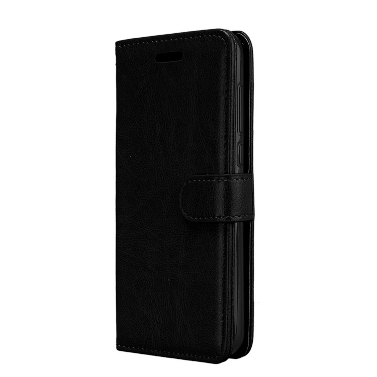 Solid Color Wallet Stand Protective Leather Case for Huawei Honor 6A / Honor 5C pro - Black-7