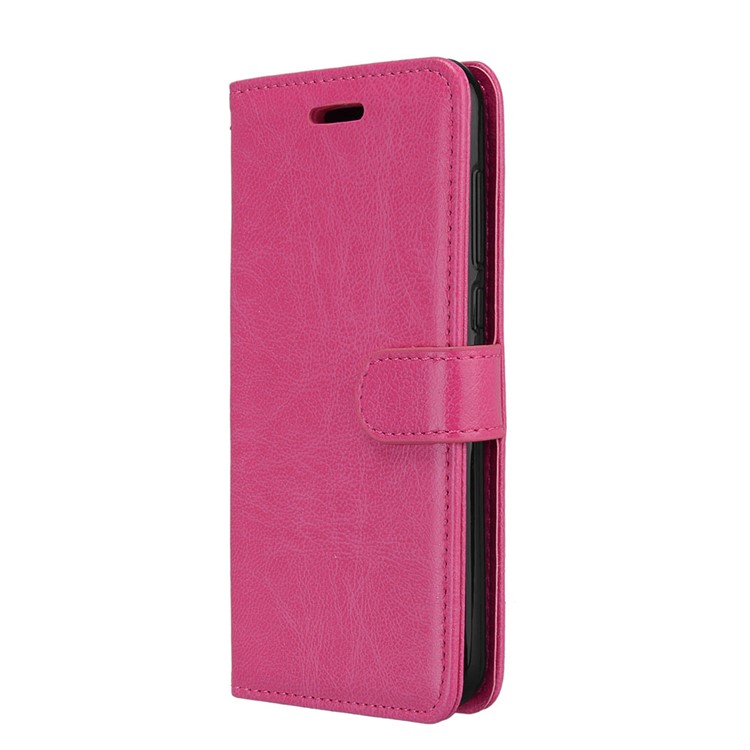 Solid Color Wallet Stand PU Leather Phone Case for Huawei Honor 6A / Honor 5C pro - Rose-7