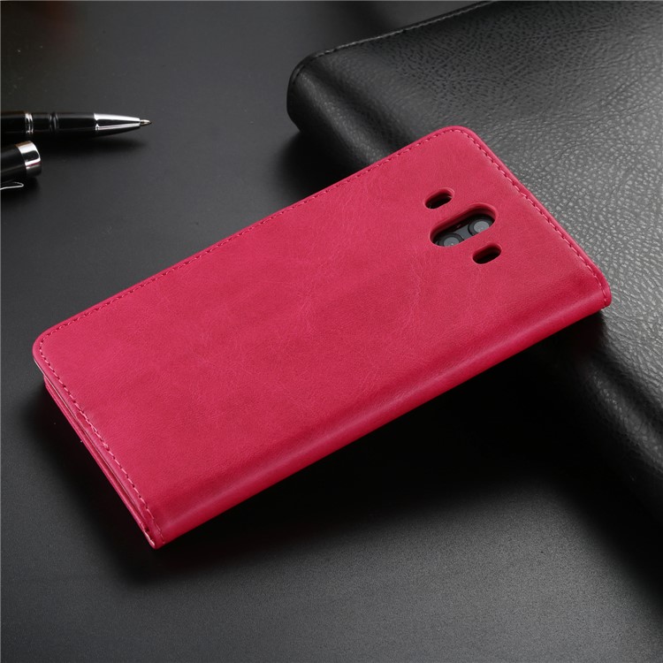 LC.IMEEKE PU Leather Wallet Stand Case with Card Slots for Huawei Mate 10 - Rose-10