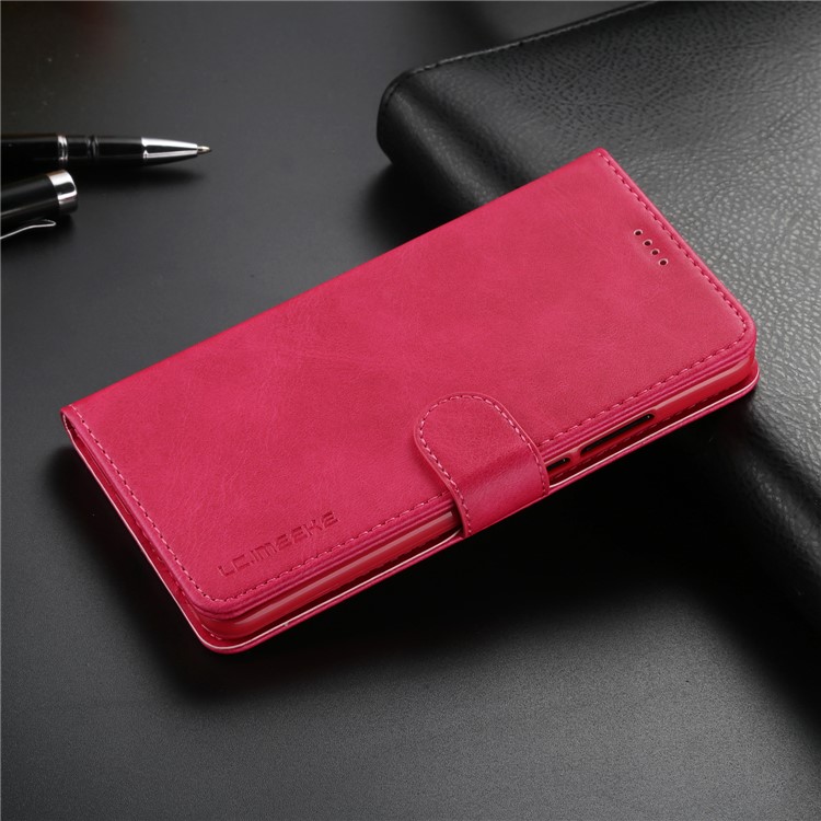 LC.IMEEKE PU Leather Wallet Stand Case with Card Slots for Huawei Mate 10 - Rose-9