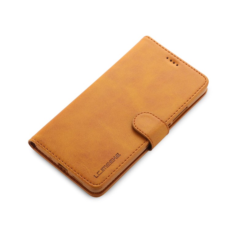LC.IMEEKE PU Leather Wallet Stand Protective Cover Case with Card Slots for Huawei Mate 10 - Brown-2